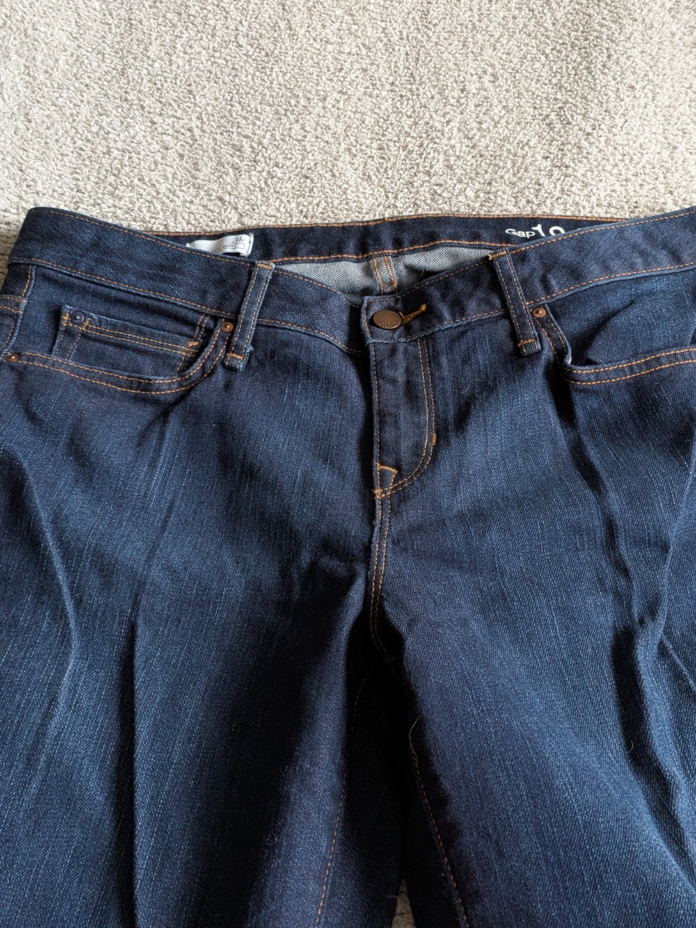 🌼B2G1🌼 GAP Dark Indigo Perfect Boot Jeans NWOT - Picture 3 of 8